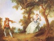 Nicolas Lancret The Swing (mk08) oil on canvas